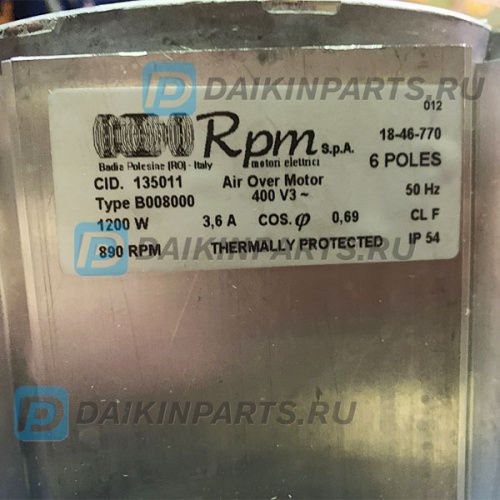 Мотор RPM 651713AP FAN MOTOR 400V - 1,2KW 6 POLE B0080.00 фото 2