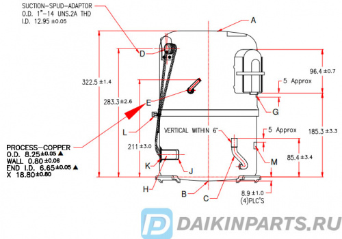 Компрессор Kulthorn AW5524G-9 (R407C, 3 x 400 V) фото 3