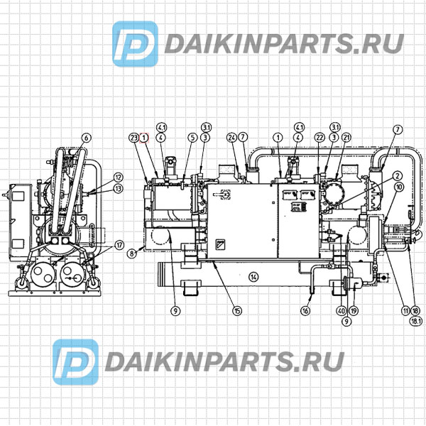 0803540 ZHA5LA-BL-TE 40Hp